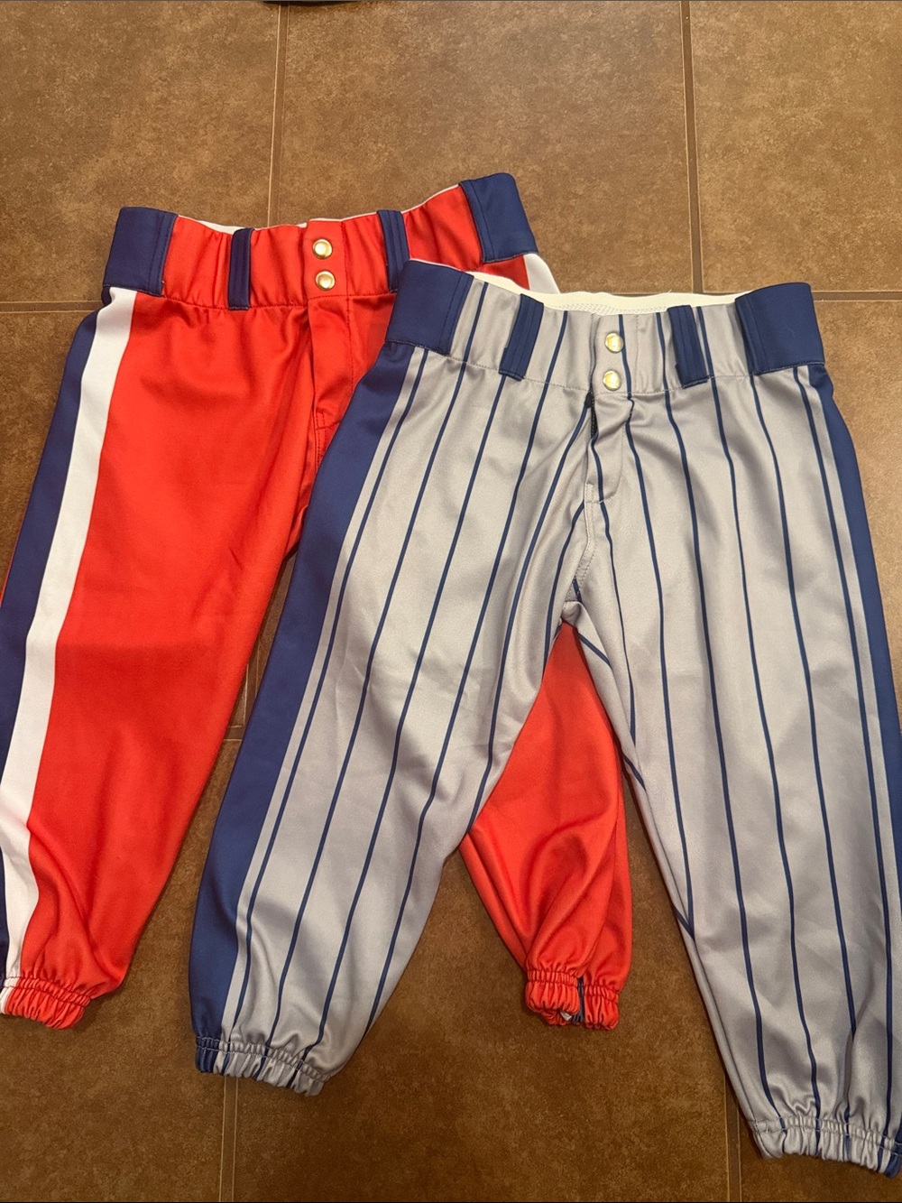 Kids Baseball-Style Pants in Red, White & Blue